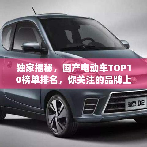 独家揭秘，国产电动车TOP10榜单排名，你关注的品牌上榜了吗？