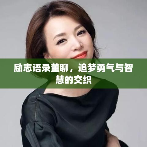 励志语录董聊，追梦勇气与智慧的交织