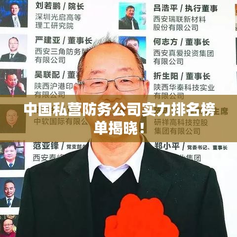 中国私营防务公司实力排名榜单揭晓！