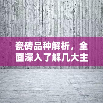 瓷砖品种解析，全面深入了解几大主流瓷砖种类
