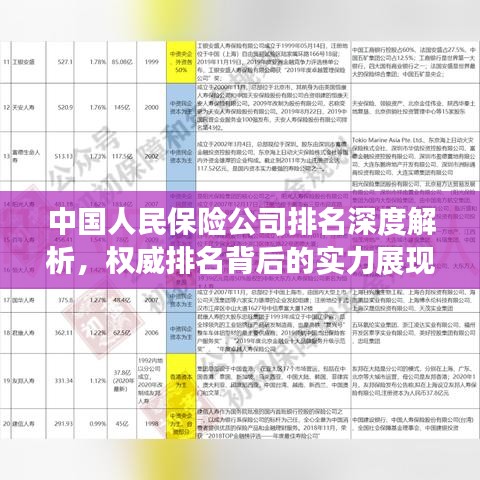中国人民保险公司排名深度解析，权威排名背后的实力展现！